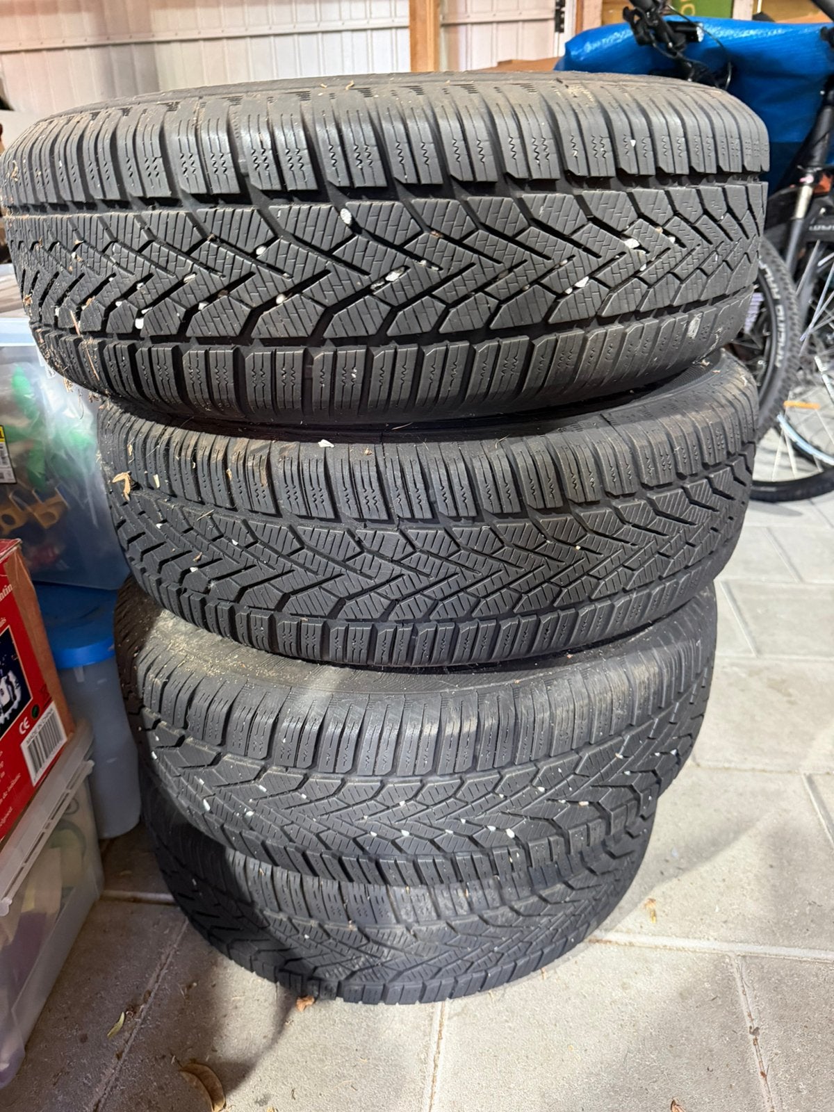 Stalen velgen met winterbanden, Ophalen, 16 inch, Banden en Velgen, Winterbanden