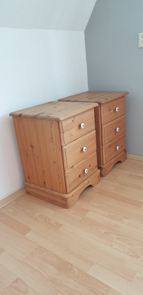Nachtkastjes grenen, Ophalen, Gebruikt, Minder dan 45 cm