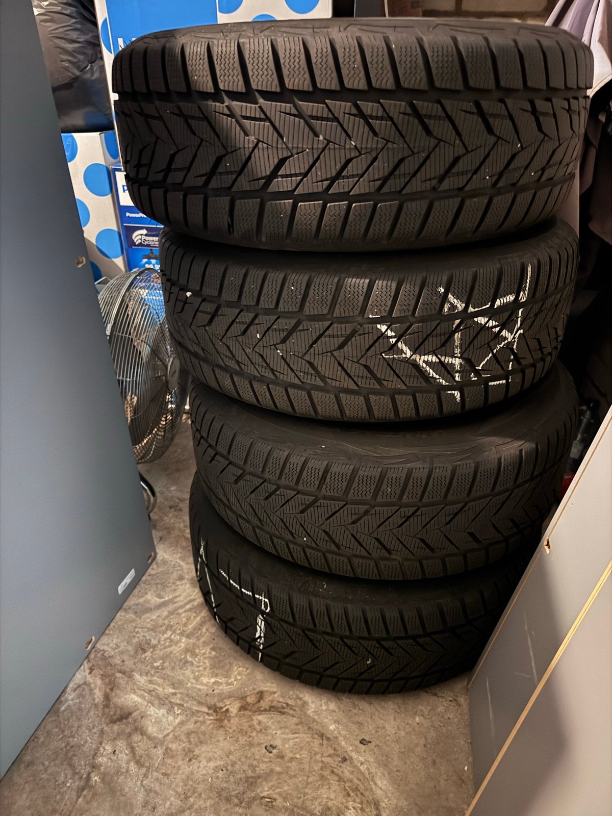 4 Winterbanden inclusief velg voor Volvo V70 (225/55 R16), Auto-onderdelen, Banden en Velgen, Ophalen, Gebruikt, 16 inch, Banden en Velgen