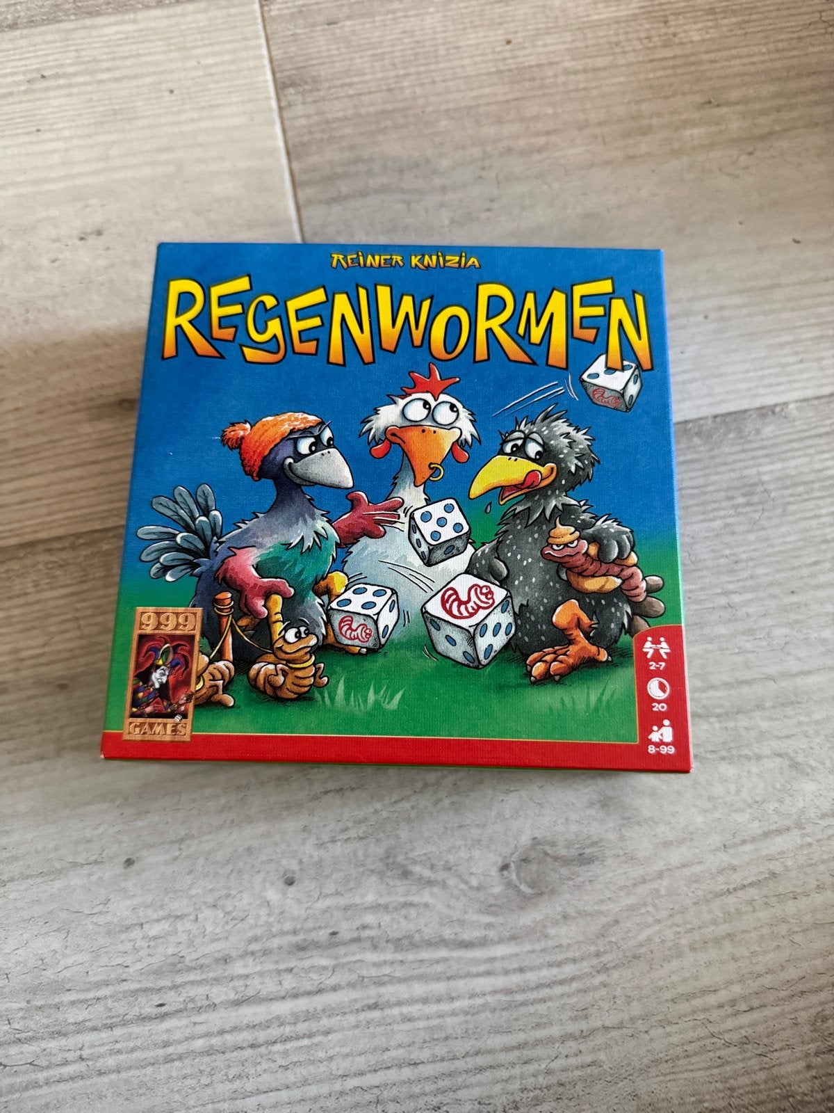 Regenwormen dobbelspel van 999 Games, Een of twee spelers, Ophalen, Gebruikt, Reisspel