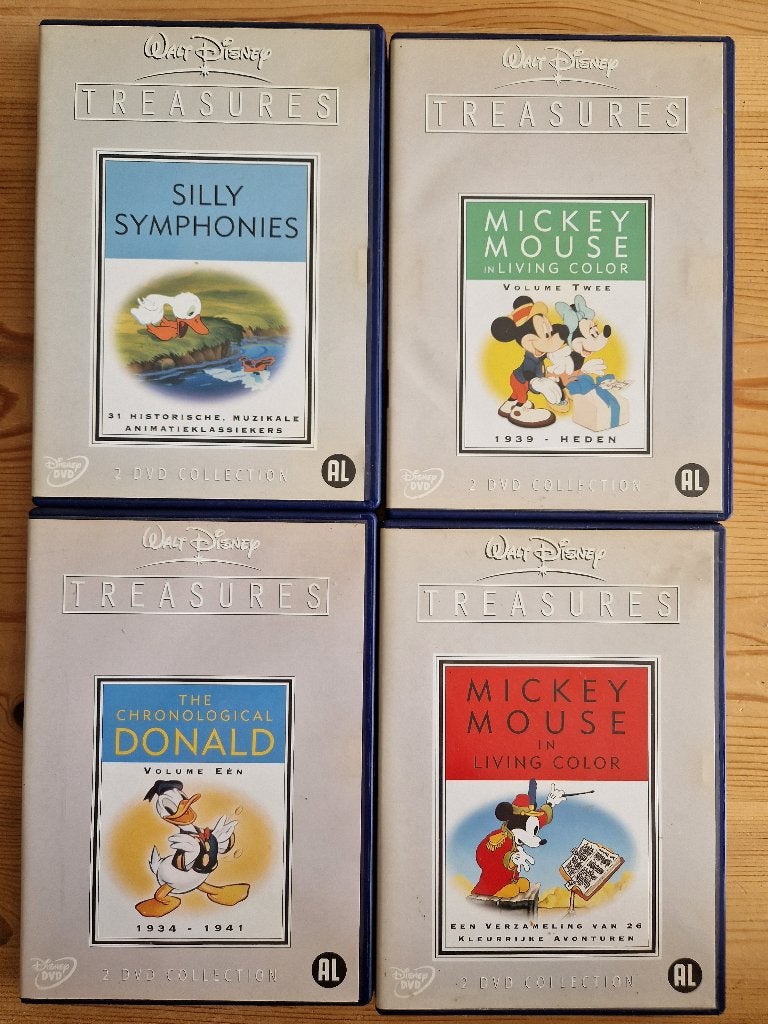 4 disney treasures dvd, Ophalen of Verzenden, Overige figuren, Zo goed als nieuw, Overige typen