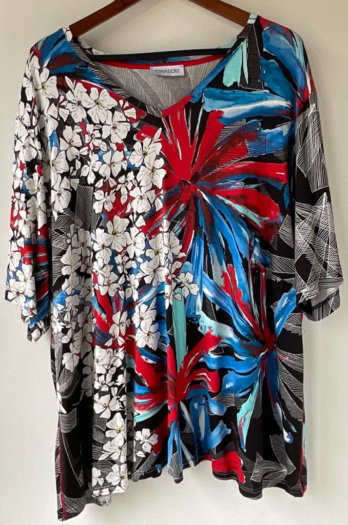 Chalou tuniek maat 56 NIEUW!, Kleding | Dames, Ophalen, Zo goed als nieuw, Blauw