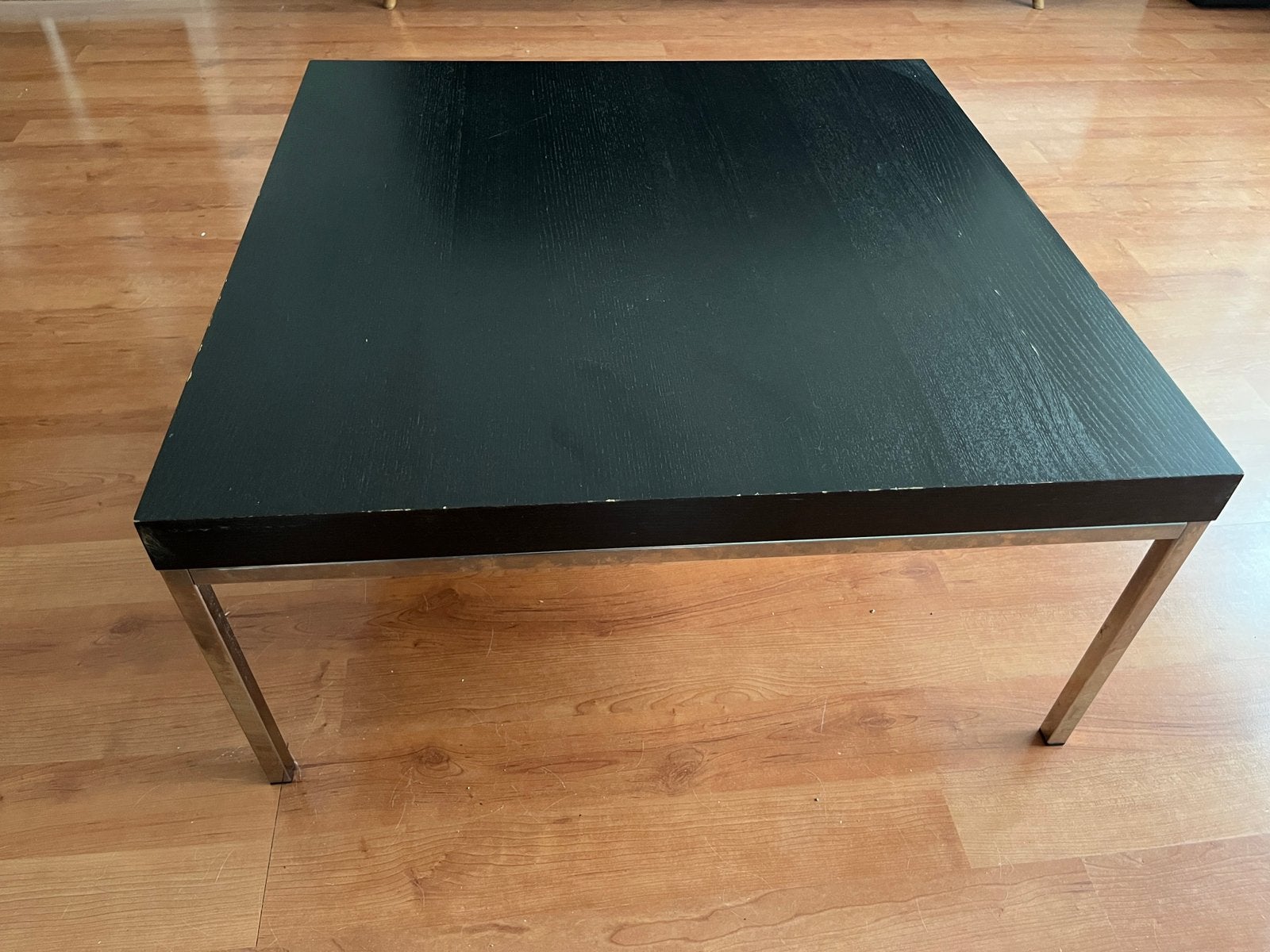 Salontafel Ikea Klubbo zwart/chroom, Ophalen, Gebruikt, 100 tot 150 cm, 50 tot 100 cm