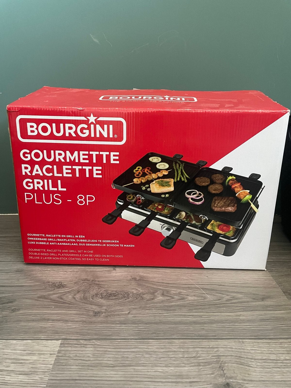 Bourgini Gourmette Raclette Grill Plus - 8P, Ophalen, Nieuw, 8 personen of meer