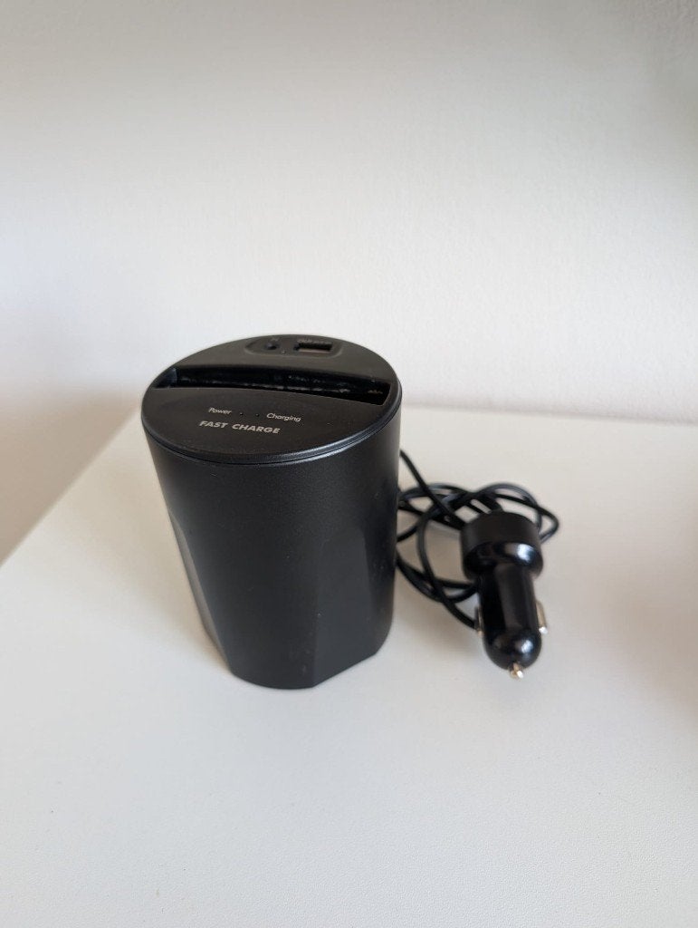 Wireless fast charge cup voor in de auto, Ophalen of Verzenden, Gebruikt