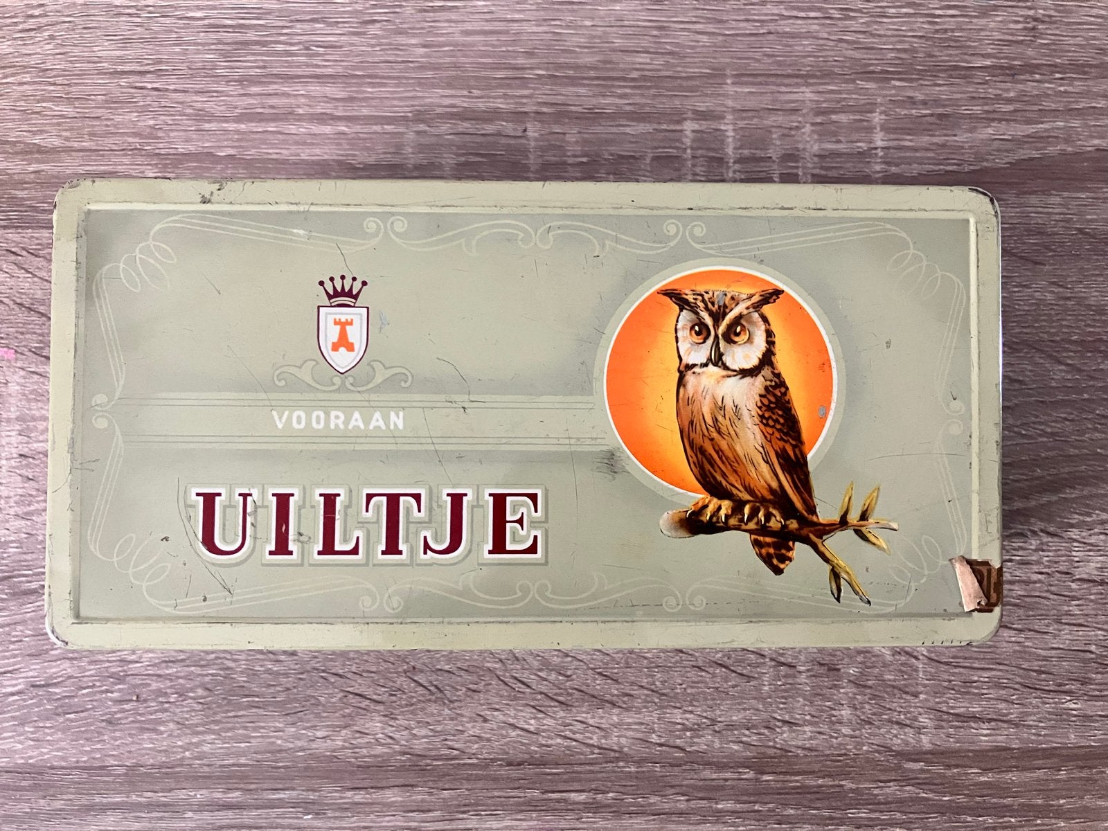 Vintage Uiltje Voorraan blik - La Bolsa Kampen, Ophalen of Verzenden, Gebruikt, Overige, Overige merken