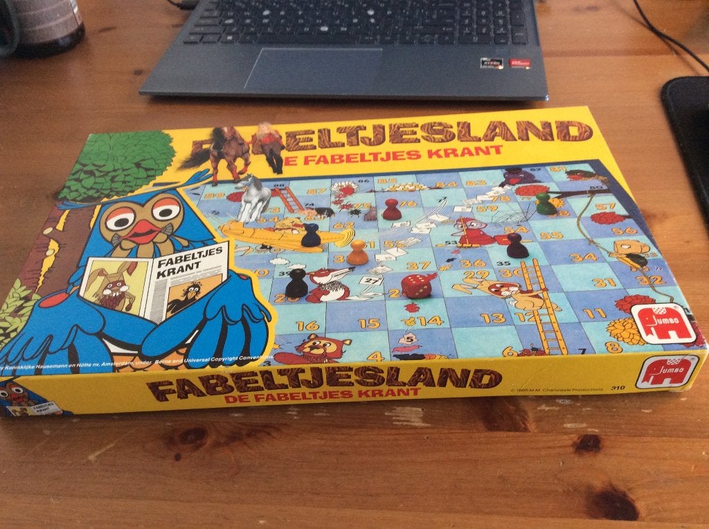 Fabeltjesland de fabeltjeskrant, vintage bordspel Jumbo 1985, Vijf spelers of meer, Ophalen of Verzenden, Gebruikt, Jumbo