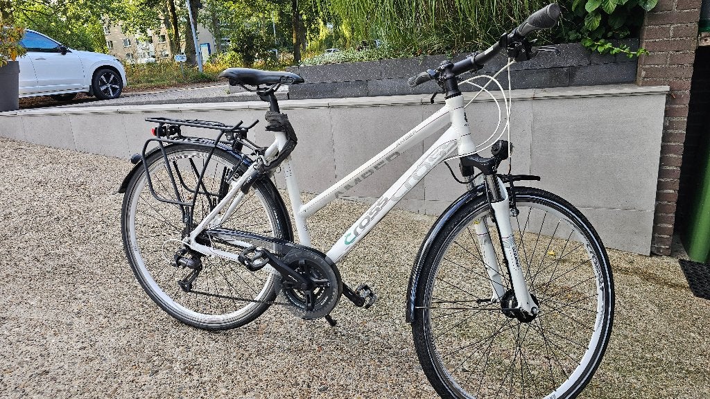 hybride fiets merk amber cross, Gebruikt, 26 inch, Meer dan 20 versnellingen, Ophalen