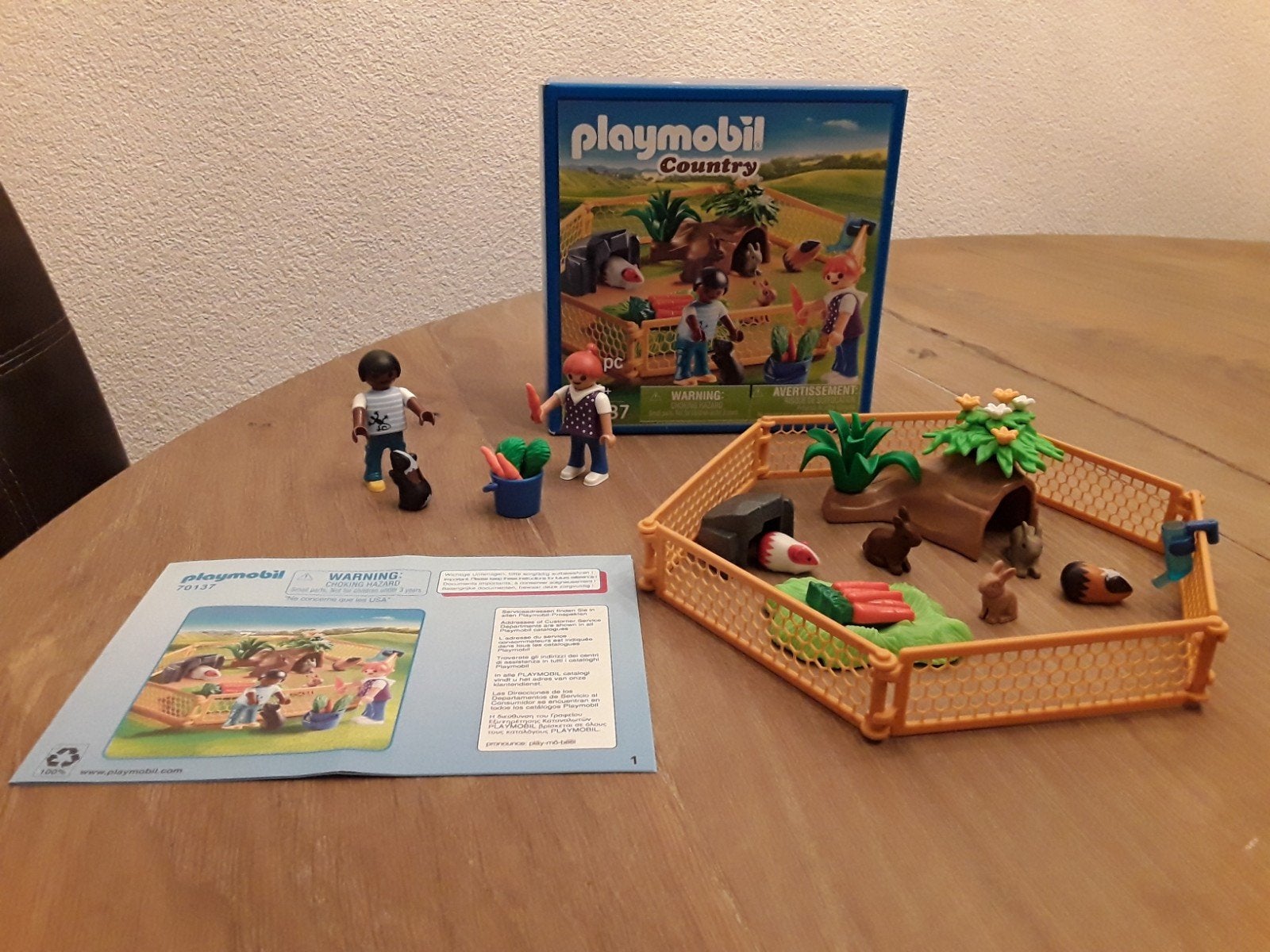 Playmobil Country 70137 Kinderen met kleine dieren z.g.a.n., Complete set, Overige typen, Ophalen of Verzenden, Zo goed als nieuw