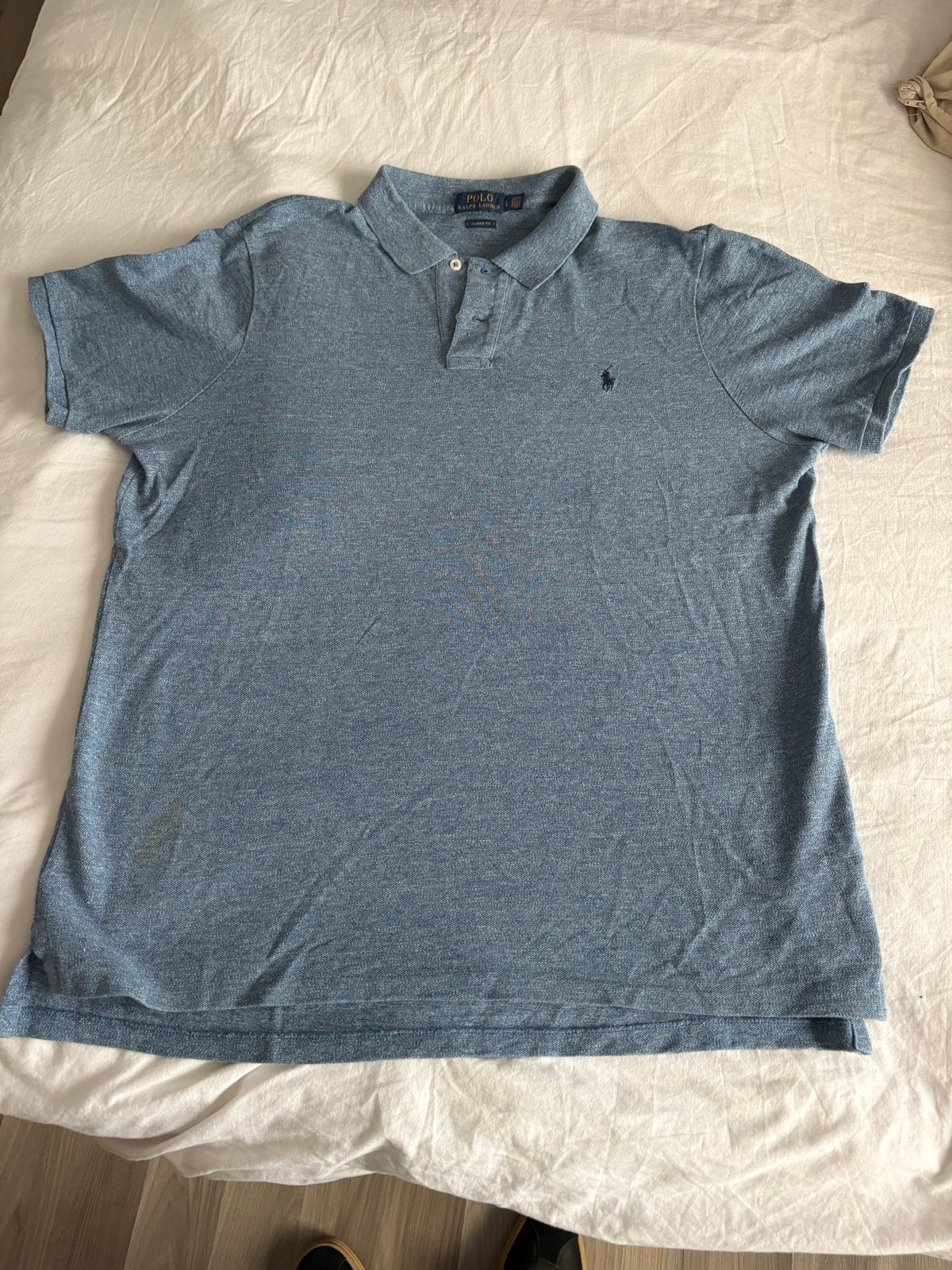 Polo Ralph Lauren Classic Fit Polo Shirt Maat L, Kleding | Heren, Ophalen of Verzenden, Gedragen, Maat 52/54 (L), Blauw