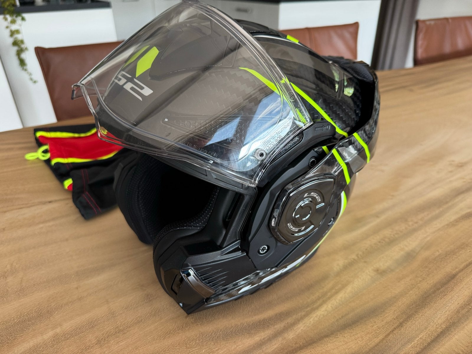 LS2 Advant-X Carbon Systeemhelm Maat L, Systeemhelm, Heren, L, Tweedehands