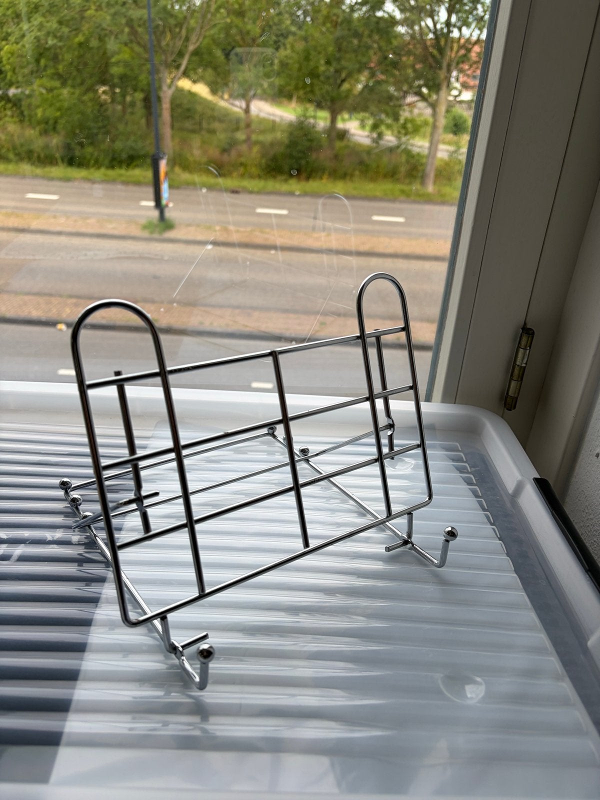 Metalen rekje boekensteun, Huis en Inrichting, Woonaccessoires | Wandplanken en Boekenplanken, Ophalen of Verzenden, Zo goed als nieuw