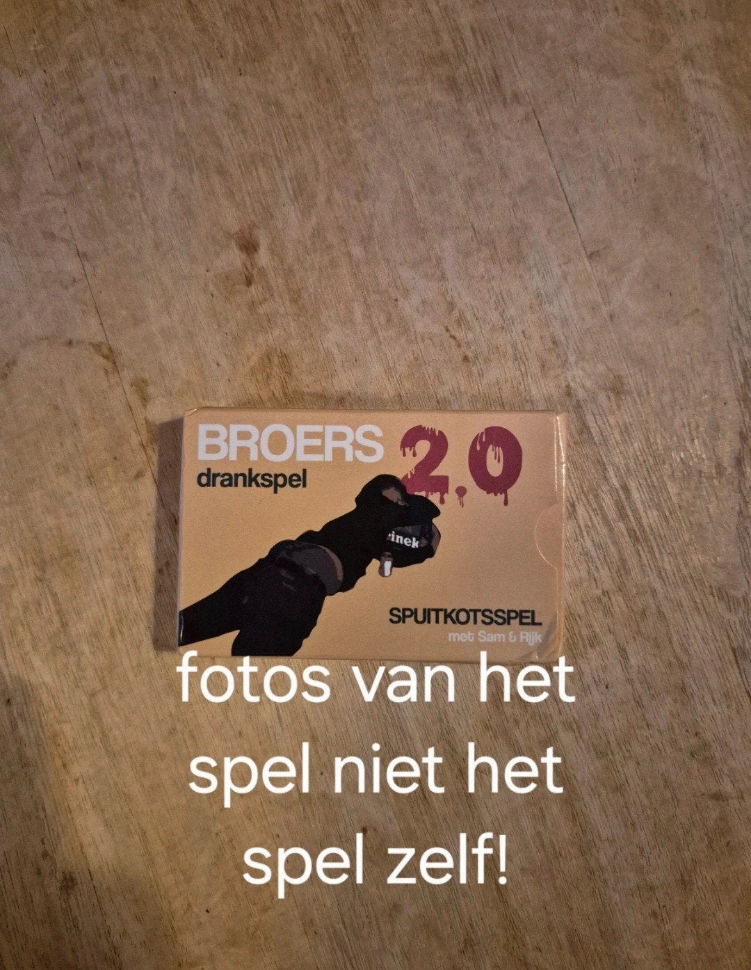 fotos van de kaartjes broers drankspel 2.0, Ophalen of Verzenden