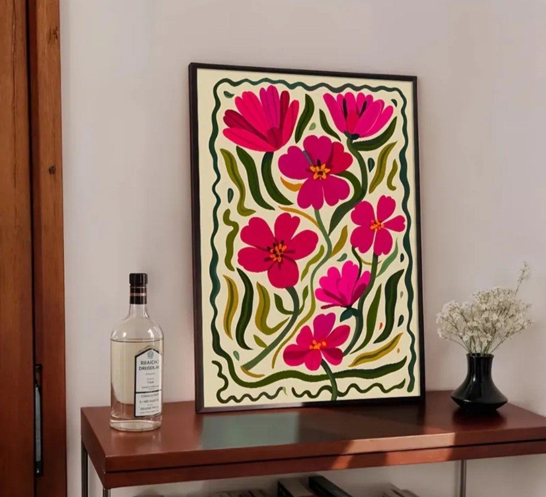 Canvas poster, zonder lijst, modern bloem, Ophalen of Verzenden, Nieuw, Overige materialen