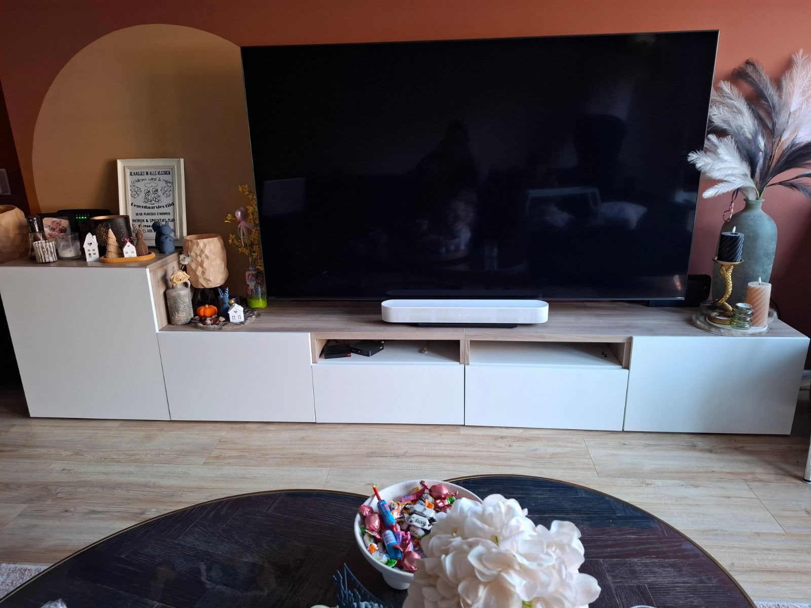 Ikea besta tv meubel, 3 meter breed, Ophalen, Zo goed als nieuw, 200 cm of meer, Minder dan 100 cm