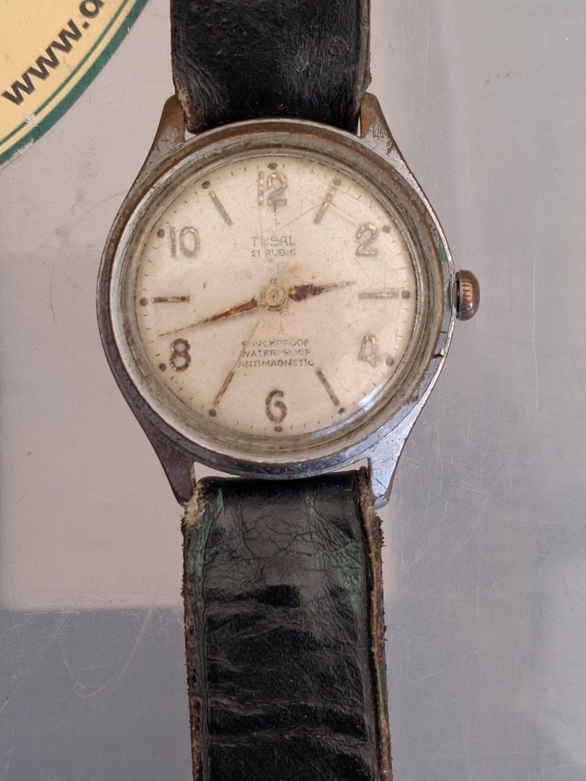 horloge tusal 21 rubis, Ophalen of Verzenden, Staal, Overige merken, 1960 of later