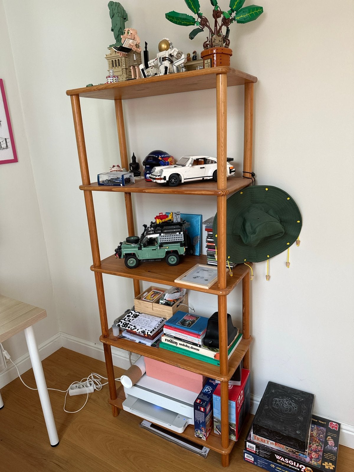 Vibtage Houten Boekenkast met 5 Planken, Ophalen, Met plank(en), Gebruikt, 50 tot 100 cm