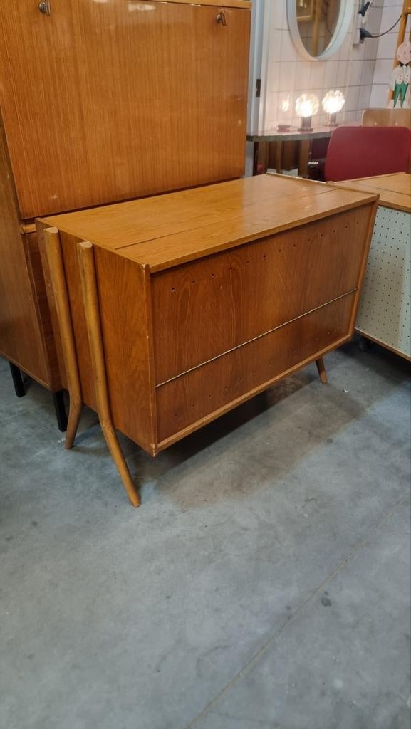 Vintage dekenkist/wasmand mid century, Huis en Inrichting, Kasten | Dressoirs, Ophalen, Gebruikt, ,, ,