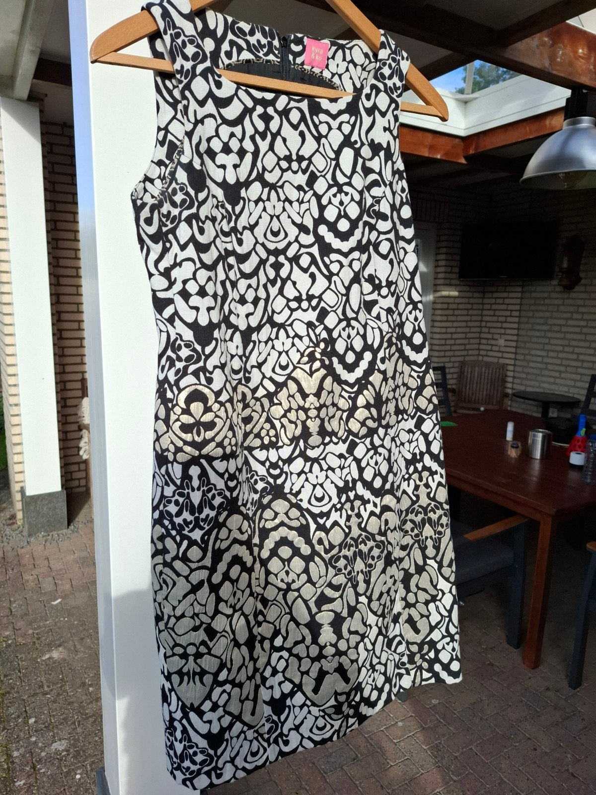 Kyra & Ko jurk/jasje met patroon - Maat 38, Maat 38/40 (M), Zwart, Ophalen of Verzenden, Knielengte