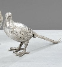 Mooi beeld Fazant, zilverkleurig, Ophalen of Verzenden, Nieuw, Zilver, Kunststof
