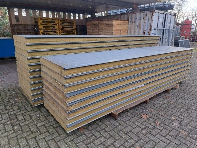 sandwichpaneel wandplaat steenwol 12 cm gebruikt, wandpaneel, Doe-het-zelf en Verbouw, Metselstenen, Ophalen, Gebruikt, Overige typen