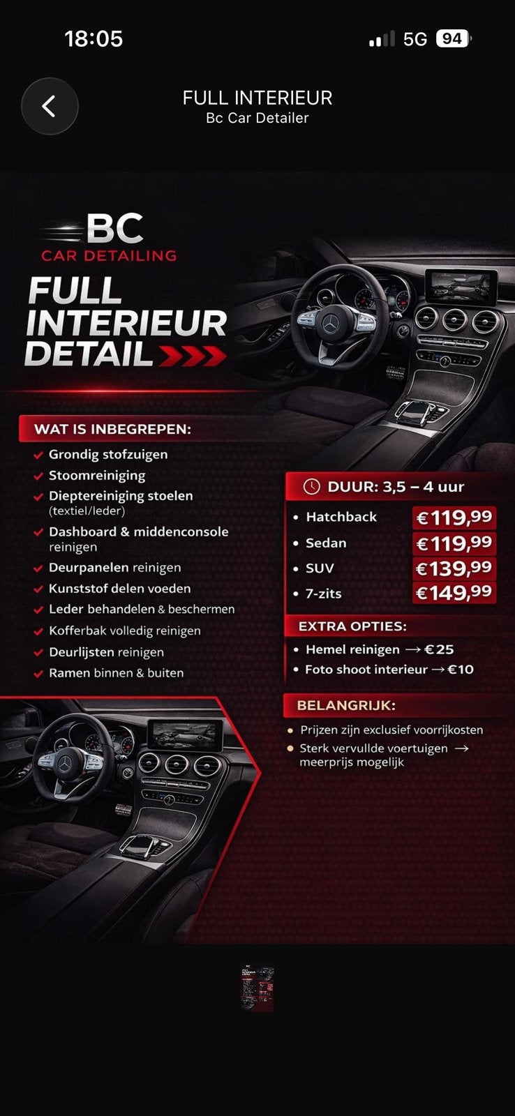 Auto Detailing | Polijsten • Interieur • Lakbescherming, Geurverwijdering