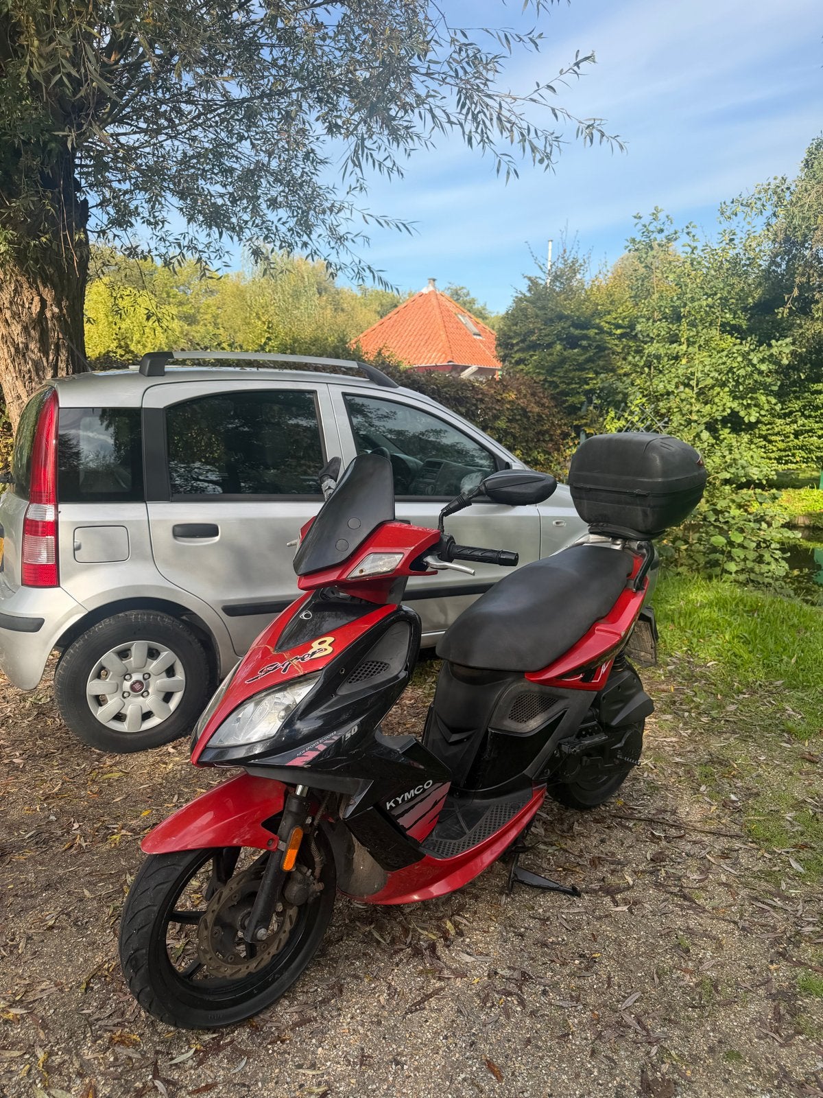 Kymco Super 8 Scooter - Rood/Zwart met Topkoffer, Ophalen of Verzenden, Gebruikt