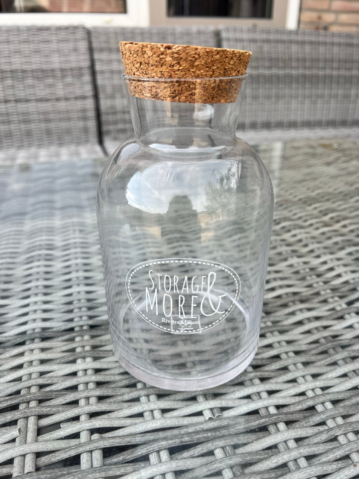 Rivièra Maison 'Storage & More' Glazen Pot met Kurk, Ophalen, Zo goed als nieuw, Glas, Landelijk