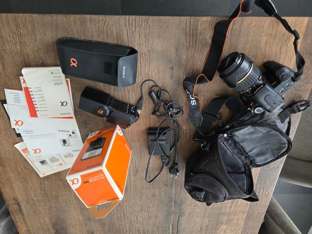 Sony DSLR-A200 spiegelreflexcamera - Compleet en Goede Staat, Spiegelreflex, Ophalen of Verzenden, Zo goed als nieuw, Sony