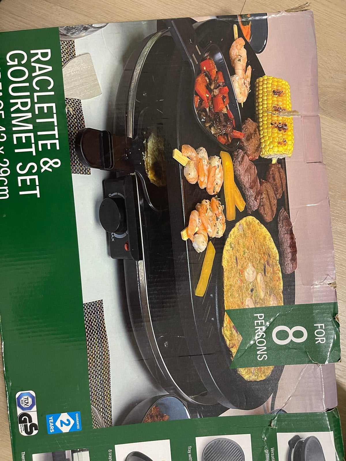 Raclette & Gourmet Set voor 8 personen, Ophalen, Gebruikt