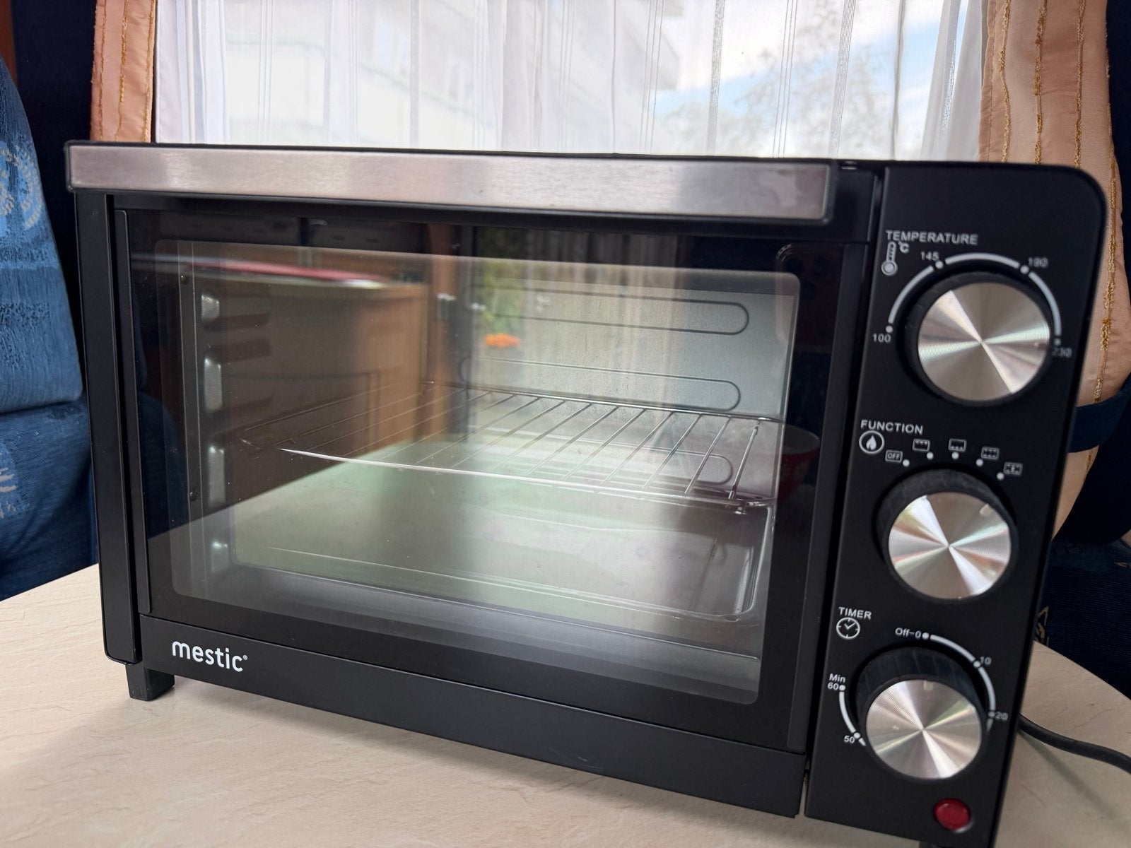 Mestic Mini-oven MHO-120 - Compacte en handige oven, Caravans en Kamperen, Camper-accessoires, Ophalen, Zo goed als nieuw