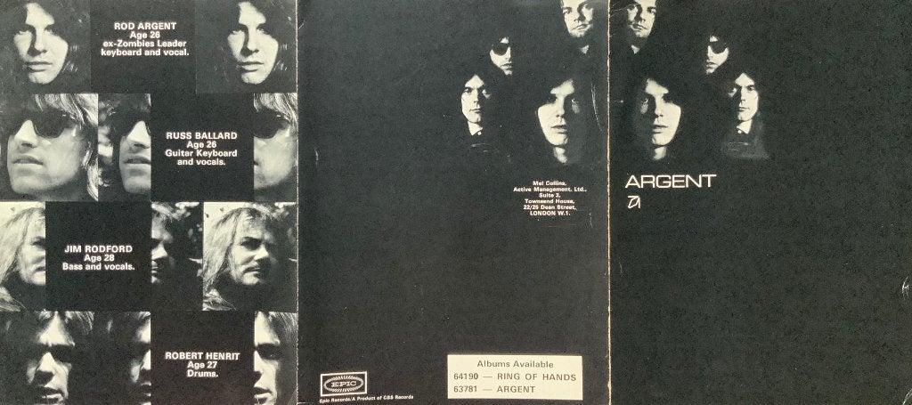 ARGENT folder 1971 (popmuziek), Verzamelen, Ophalen of Verzenden, Gebruikt, Boek, Tijdschrift of Artikel