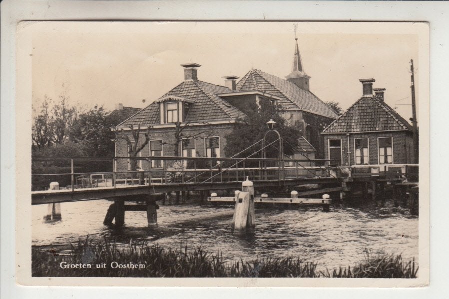 Oosthem - IJlst, Groeten uit, Ophalen of Verzenden, 1940 tot 1960, Gelopen, Friesland