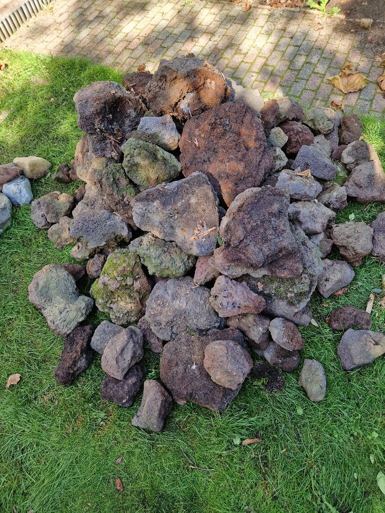 Lavastenen grof, Ophalen, Gebruikt, Kei, Lava