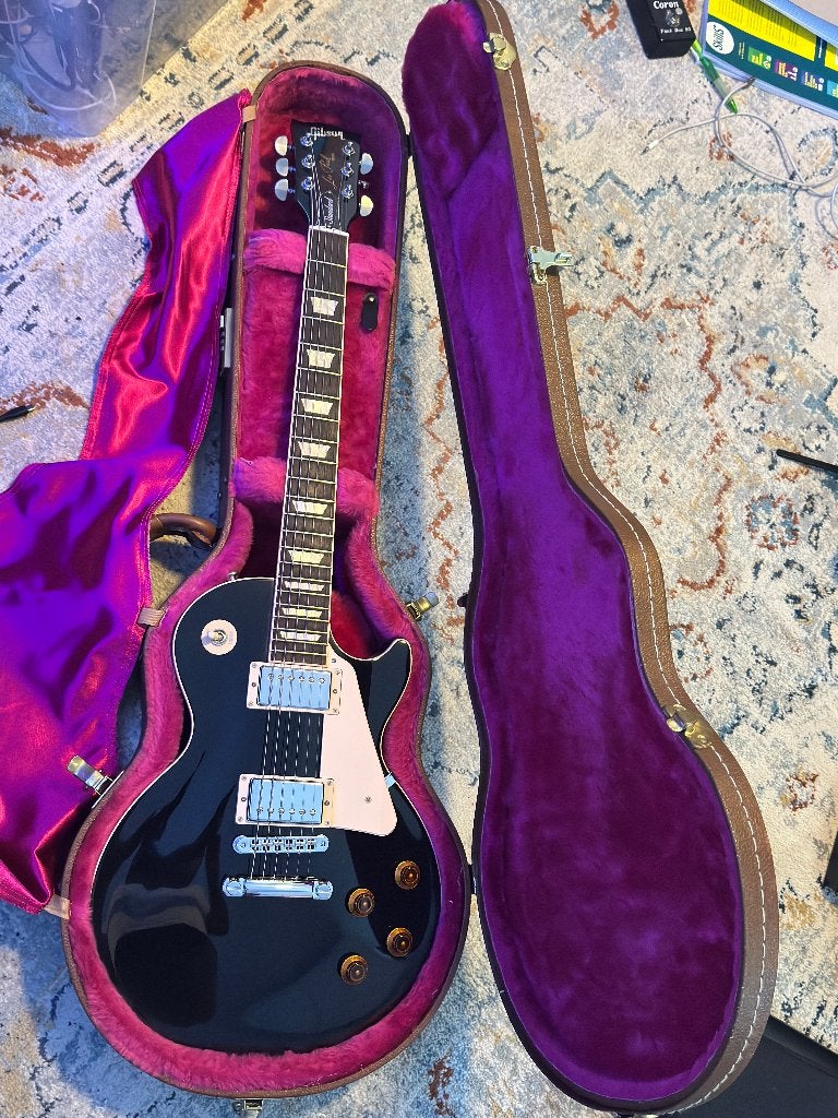 Gibson Standard Traditional Ebony (Zwart) + case, Ophalen, Gebruikt, Solid body, Gibson