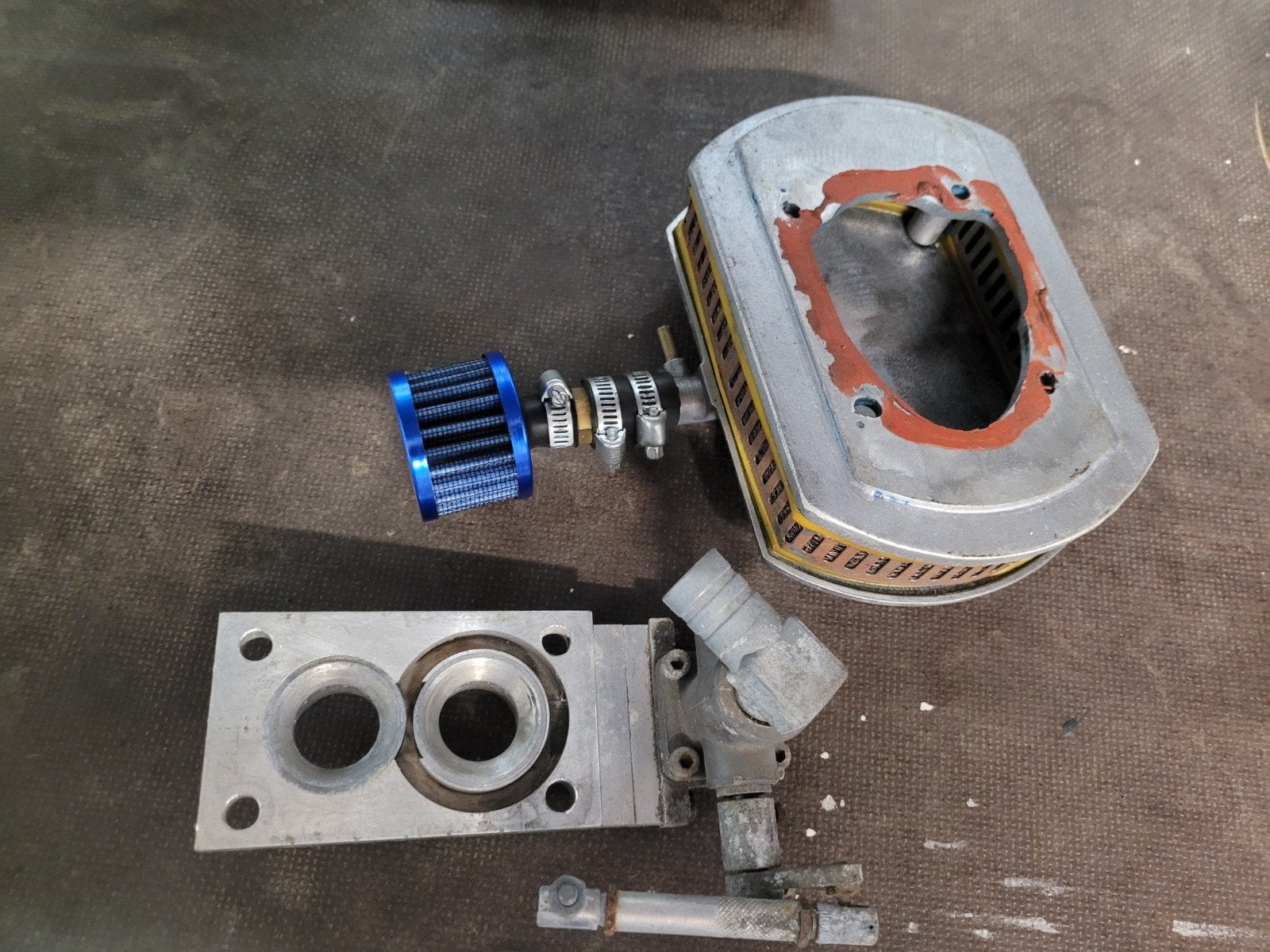 Fiat X1/9 ombouw naar gas: luchtfilter, inlaatspruitstuk, Ophalen of Verzenden, Gebruikt, Universele onderdelen