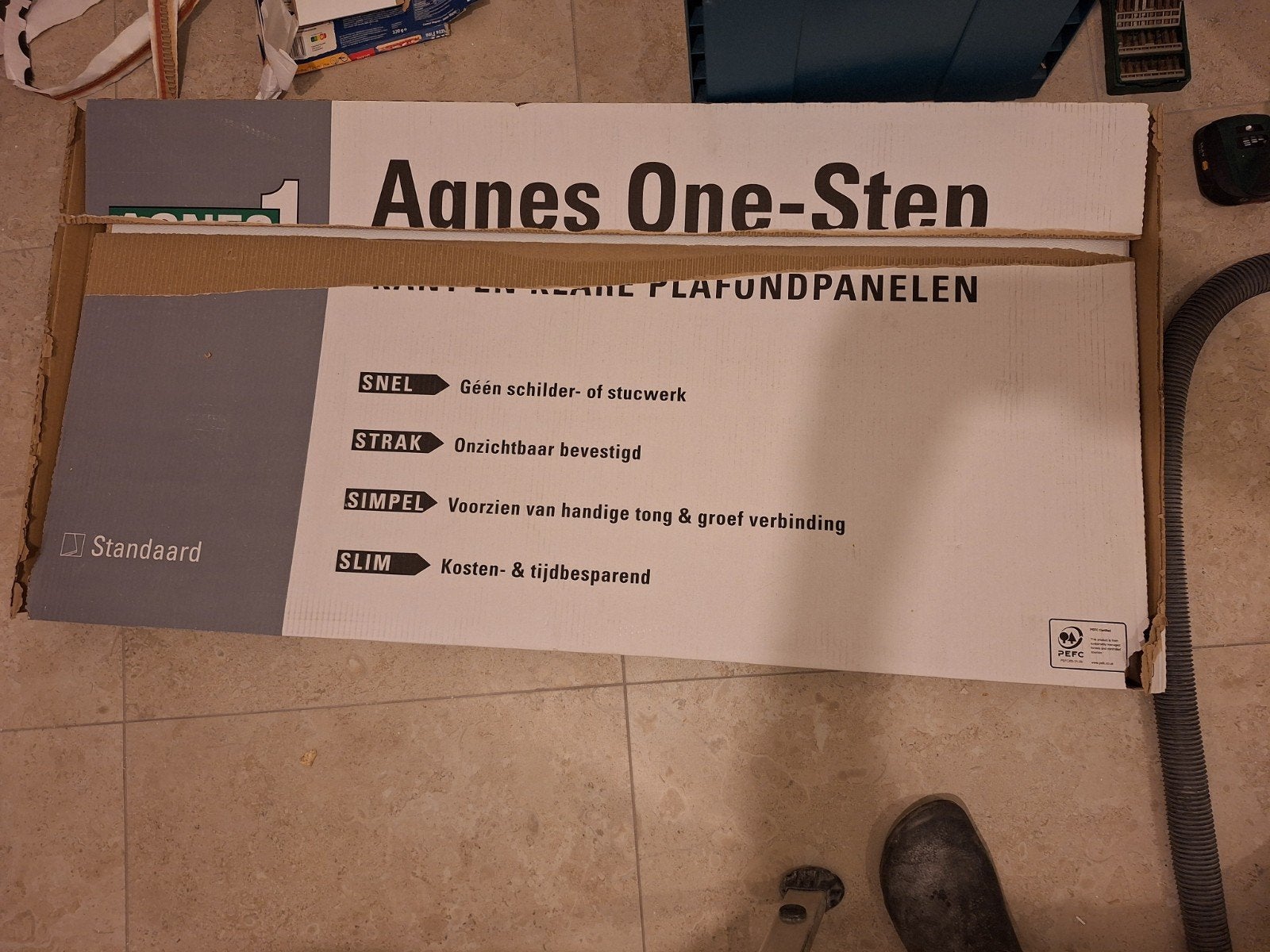 Agnes plafondplaten, 1 heel paneel en wat reststukken, Ophalen, Nieuw, Overige materialen, Minder dan 20 mm