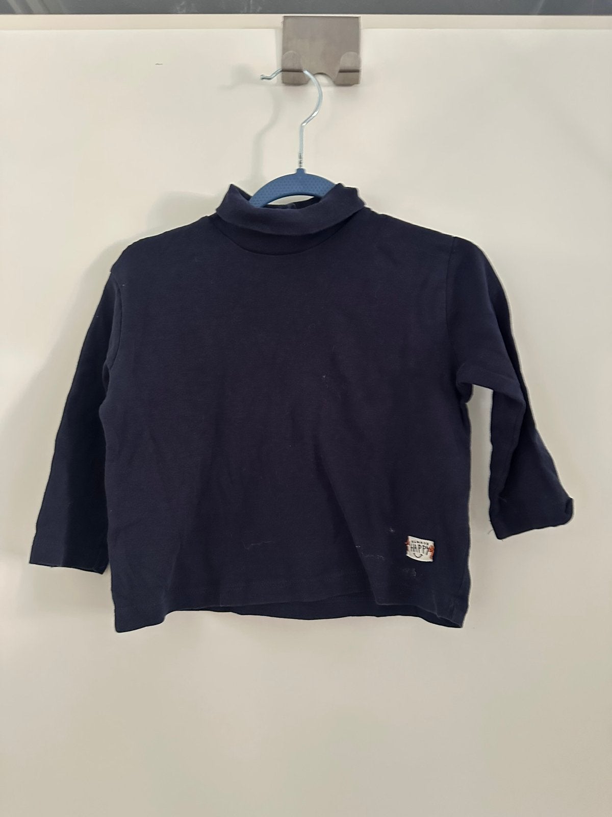 Baby Zara coltrui highneck blauw trui shirt col katoen 80, Ophalen of Verzenden, Zo goed als nieuw, Jongetje, Truitje of Vestje