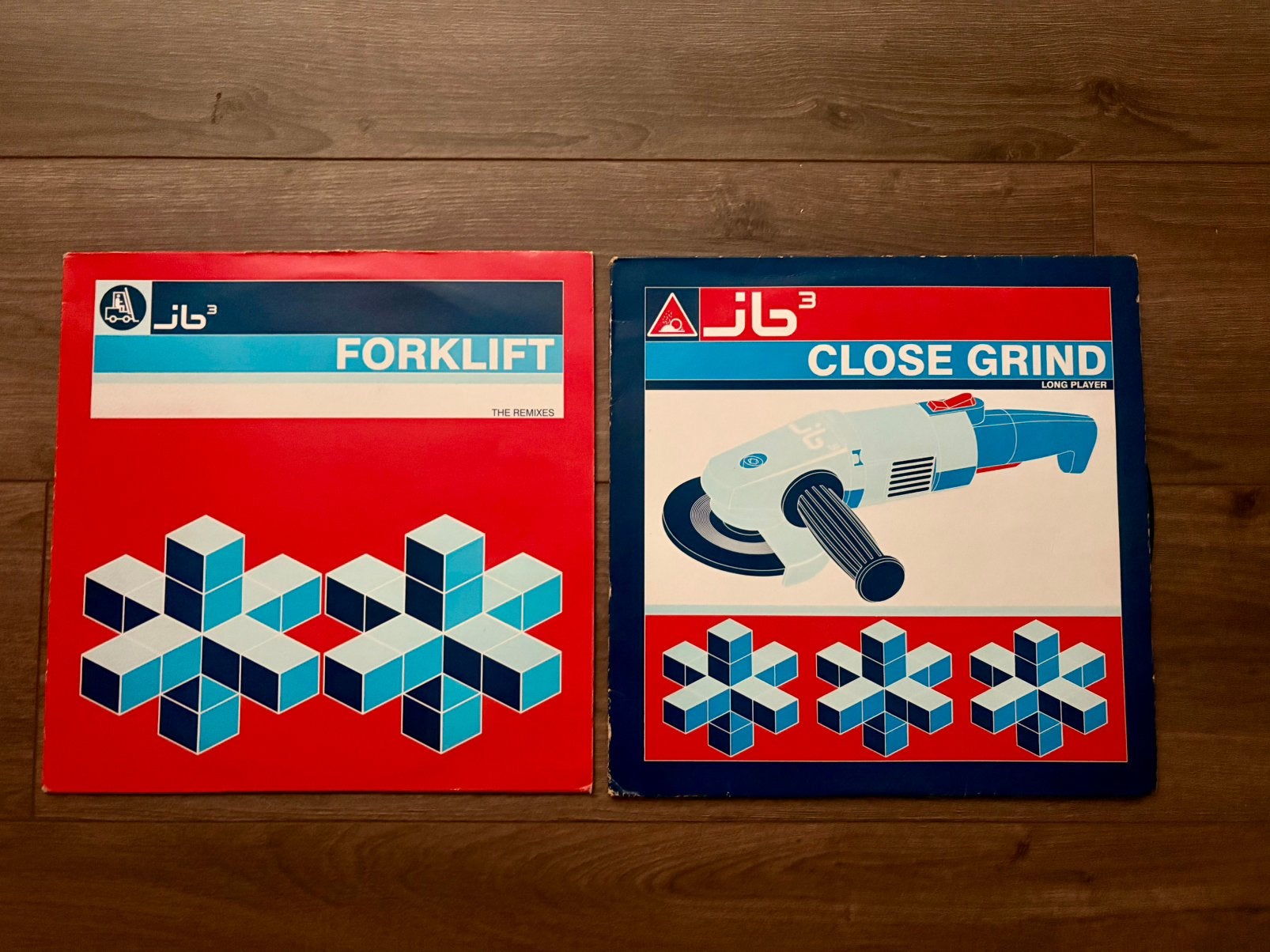2x JB3 Mute Records Forklift + Close grind, Ophalen of Verzenden, Gebruikt, 12 inch, Techno