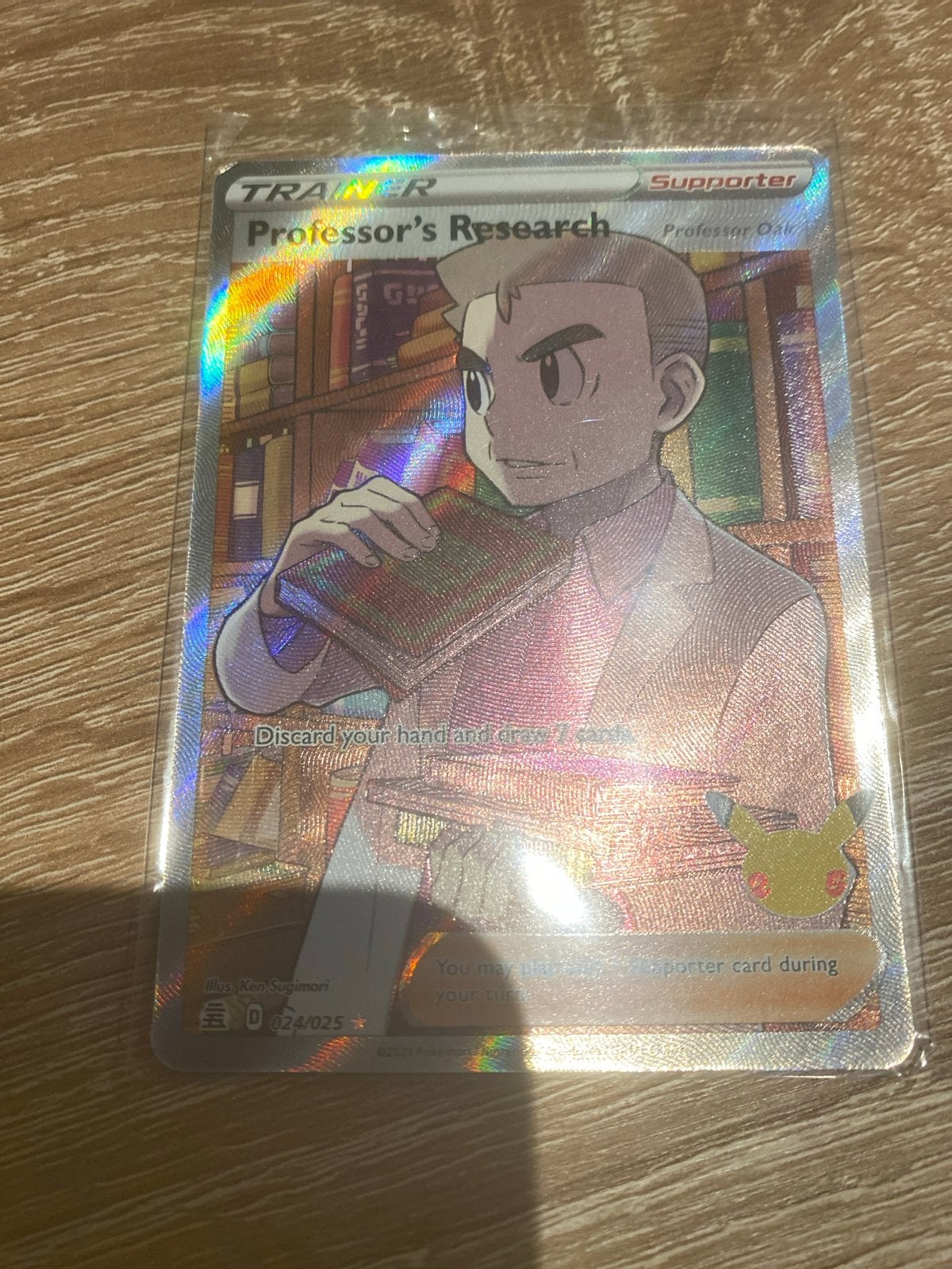 Professor's Research (Professor Oak) Pokémon Kaart, Ophalen of Verzenden, Zo goed als nieuw, Losse kaart, Foil