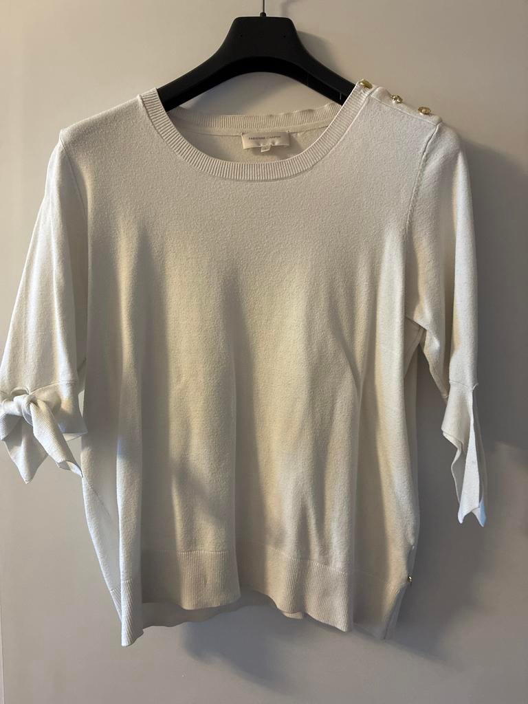 Fabienne chapot Molly short sleeve pullover maat l, Ophalen of Verzenden, Gedragen, Maat 38/40 (M), Wit
