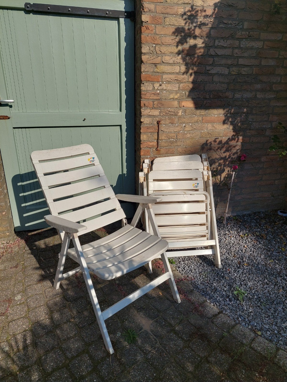 Tuinstoelen 4 stuks, Tuin en Terras, Ophalen, Gebruikt, Kunststof
