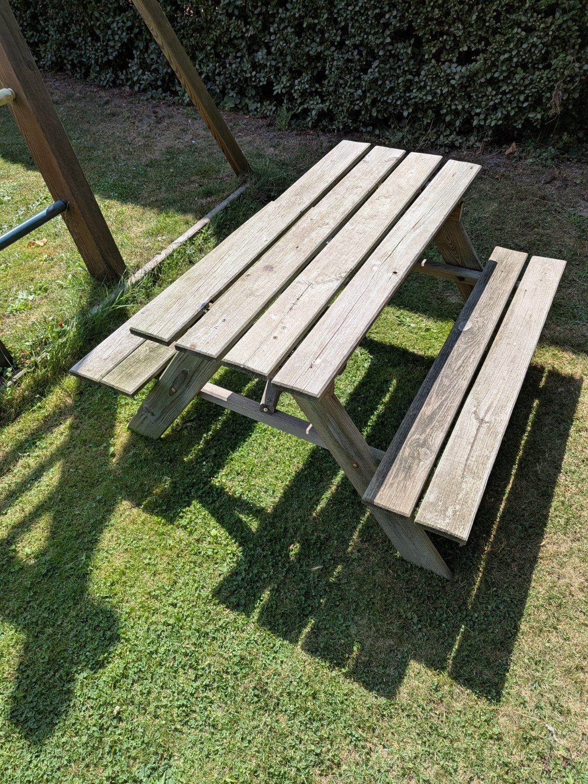 Houten picknicktafel voor buiten, Ophalen, Gebruikt, Rechthoekig, Hout