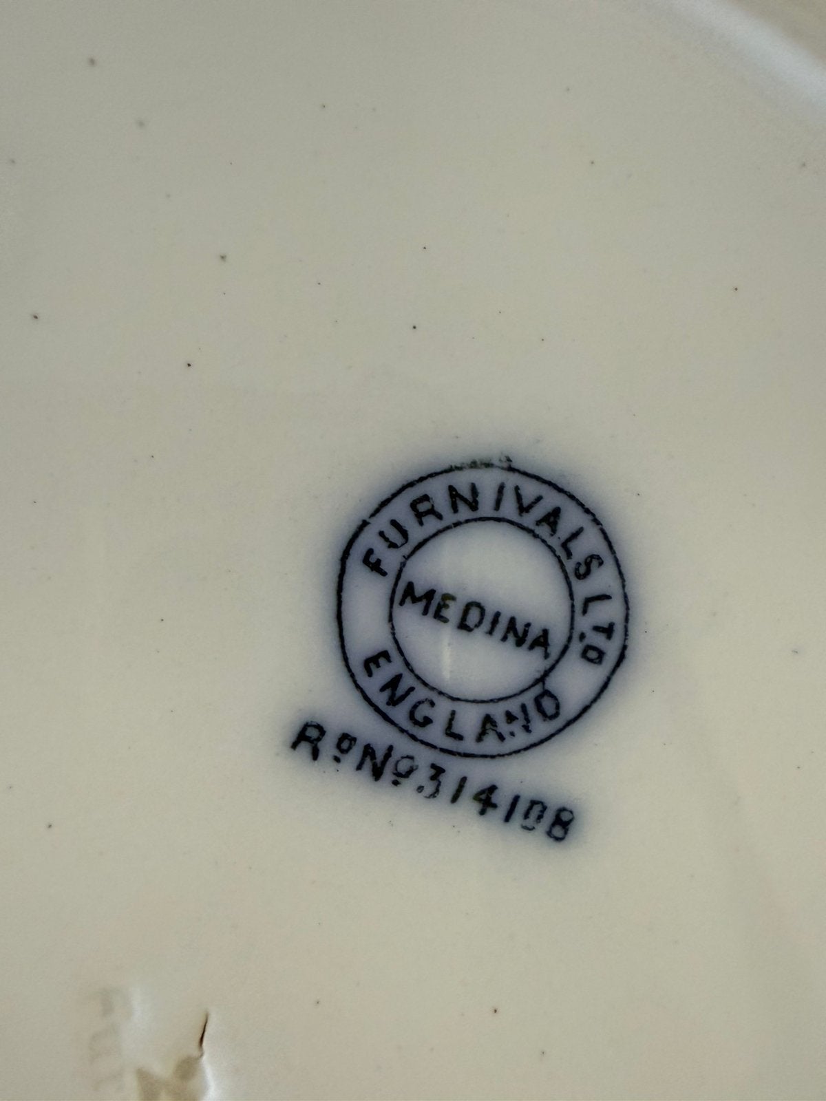Foto 14 van Furnivals Medina 1898 antiek blue servies 11 pers izgst