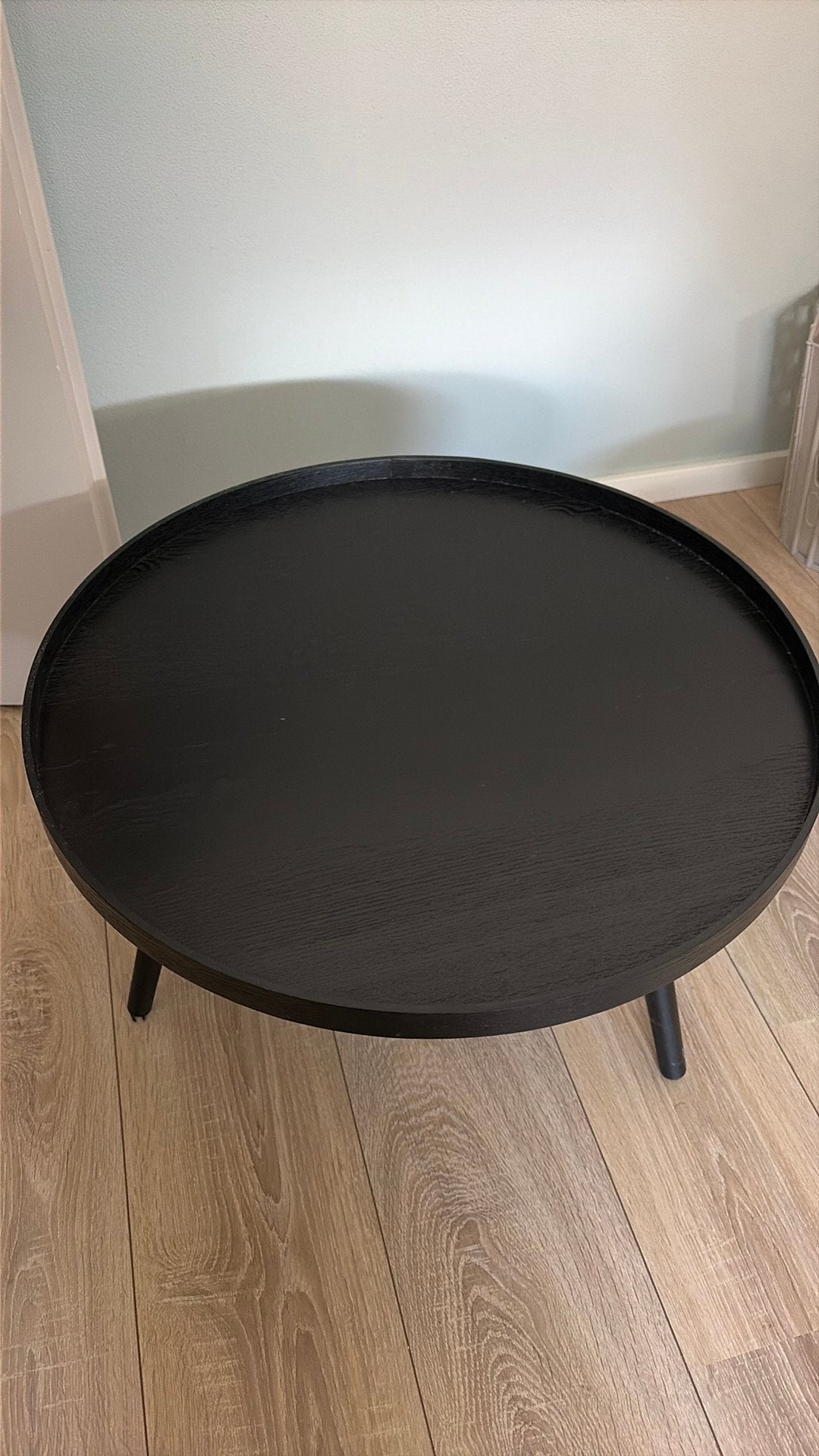 WOOOD Mesa L bijzettafel / salontafel zwart Ø60 cm, Ophalen, Zo goed als nieuw, Rond, 50 tot 100 cm