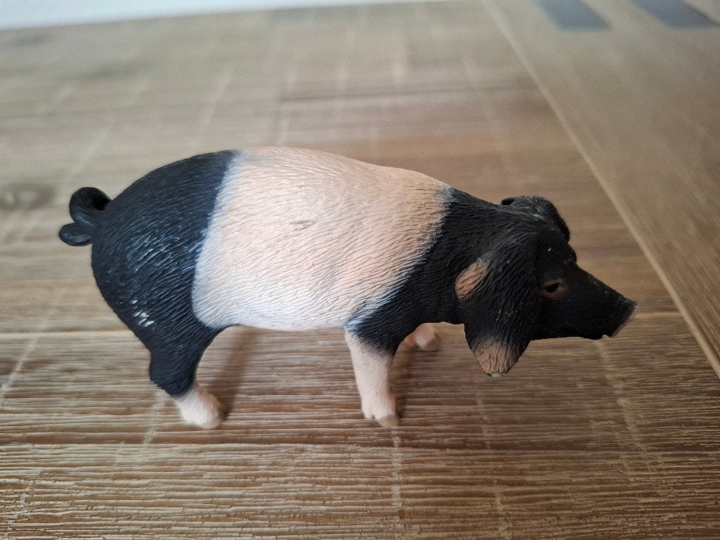 Schleich 13643 varken beer zwart/wit, Ophalen of Verzenden, Gebruikt