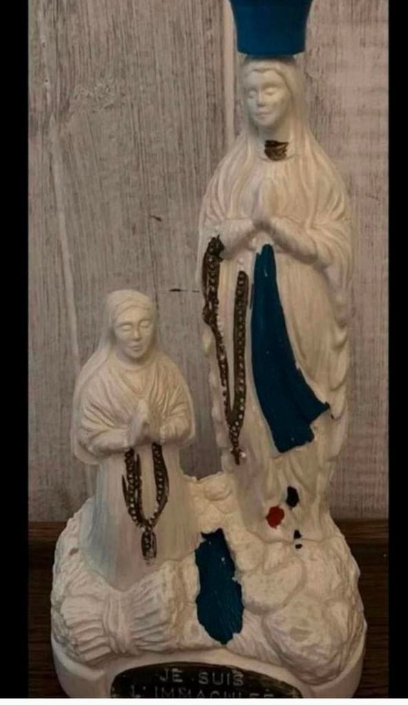 Lourdes 3 beeldjes kunststof in 1 koop, Ophalen of Verzenden