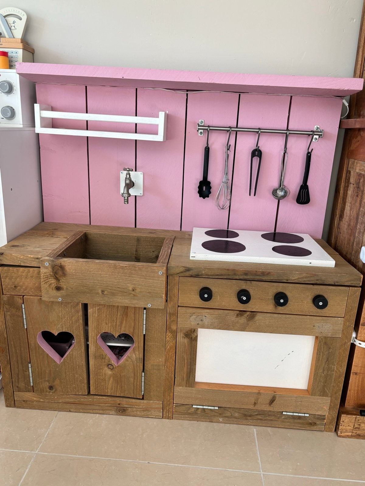 Houten Speelkeuken met Accessoires, Ophalen, Gebruikt, Meubelstuk of Keukentje