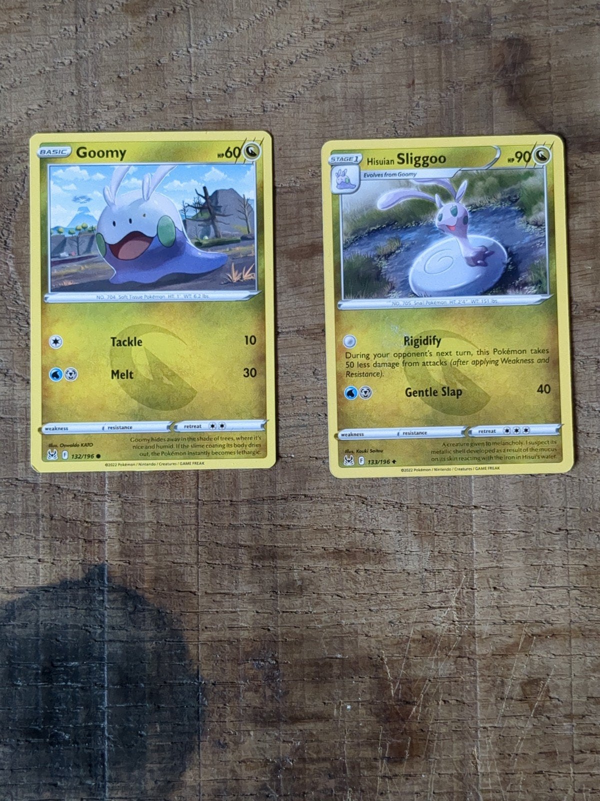 Pokémon Kaarten: Goomy en Hisuian Sliggoo Set, Ophalen of Verzenden, Zo goed als nieuw, Meerdere kaarten