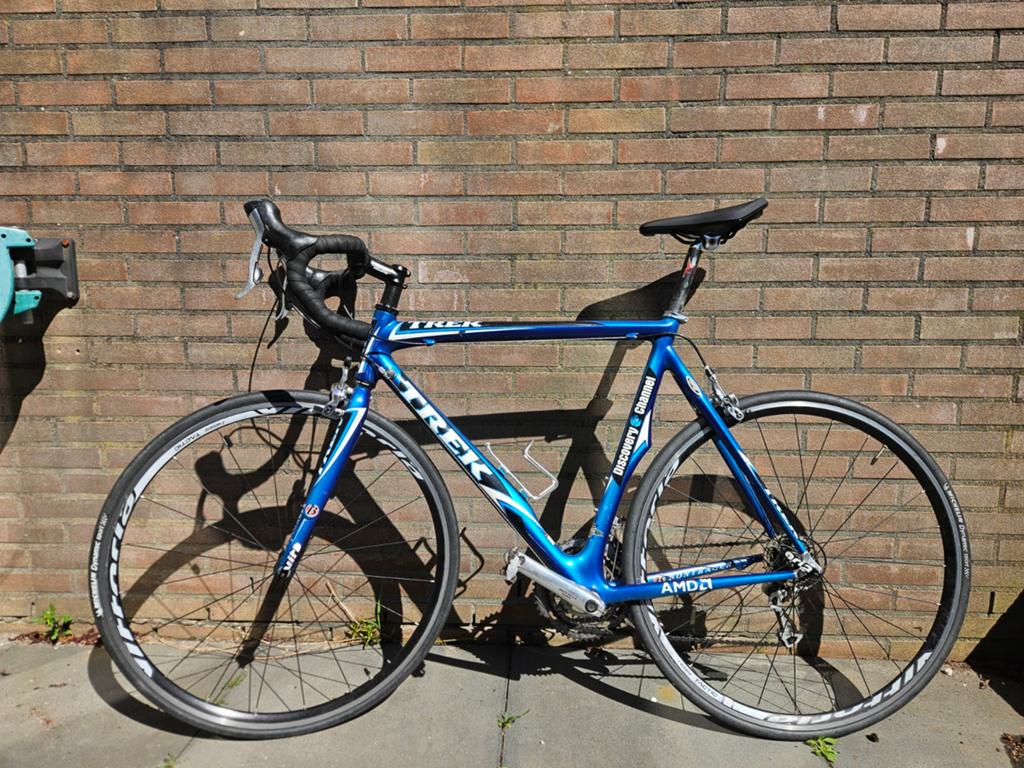 Trek Madone 5.2 Discovery Channel edition carbon racefiets, Gebruikt, Carbon, Velgrem, 57 tot 61 cm